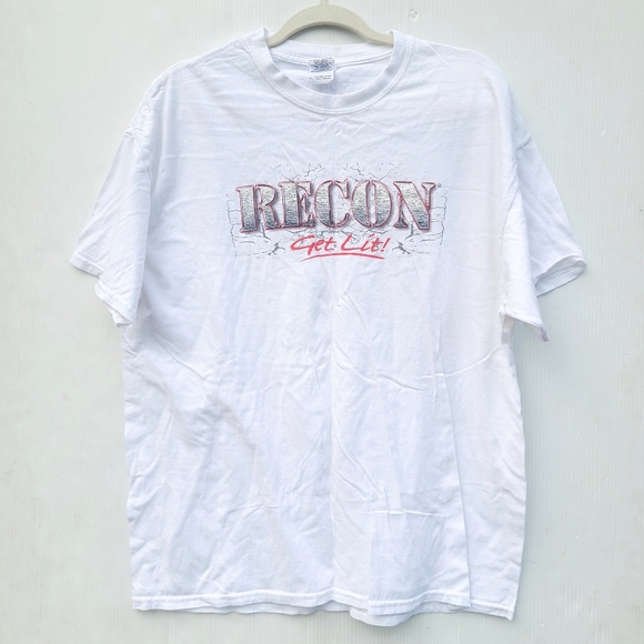 Gildan Other - Gildan recon get lit white graphic tshirt